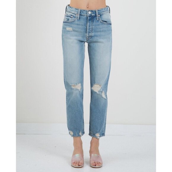 Mother Superior TOMCAT THE CONFESSION High-Rise Destroyed Cropped Jeans Sz 25 - Picture 3 of 16